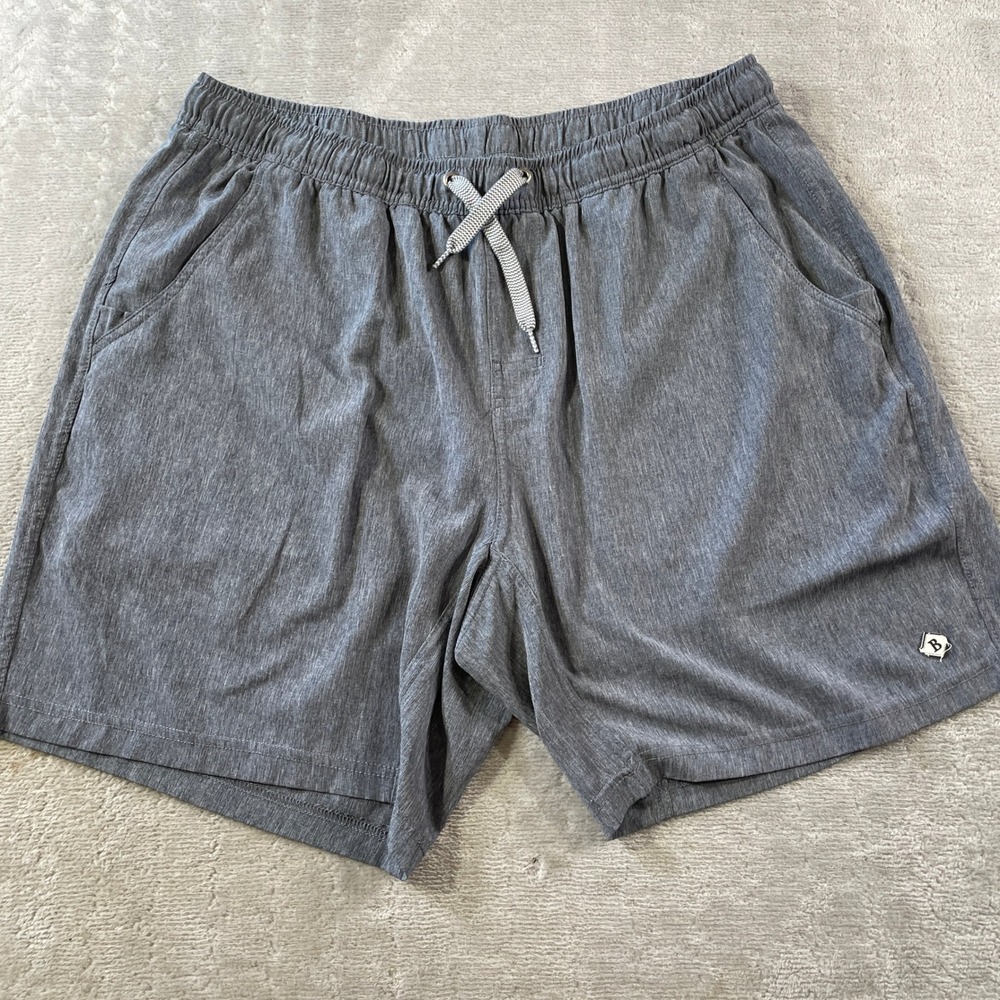 Burlebo Athletic Shorts Men Large Gray Aztec Lined 7" Stretch Casual Walking Gym